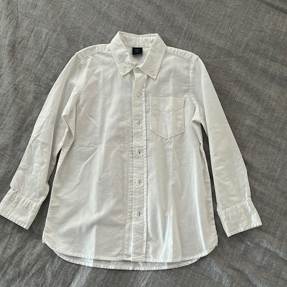 NWT Gap Kids White Cotton Shirt, S (6-7)